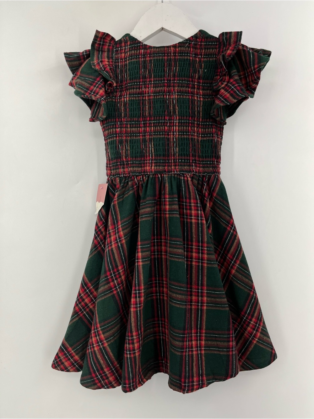 Ivy City Co Mini Hattie Cotton Dress 0923 Evergreen Plaid Girls 3T green ruffle - Picture 7 of 8